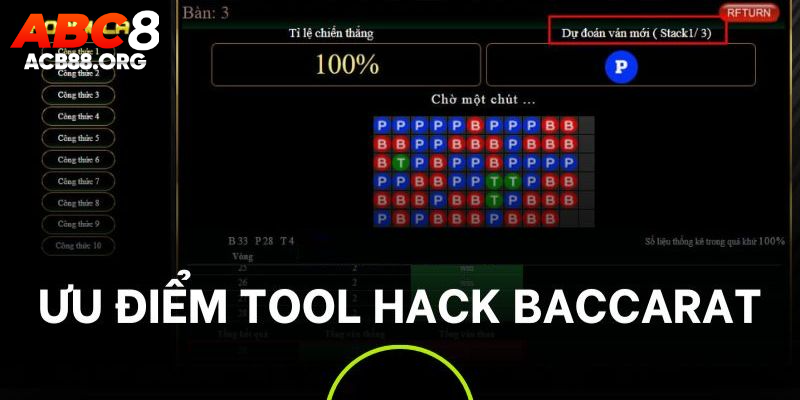 Người chơi được tiếp cận với giao diện tool hack baccarat thân thiện, dễ sử dụng